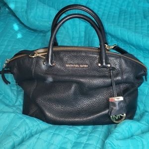 MK- Black Crossbody Satchel